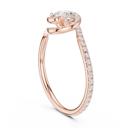 Round Halo Lab Grown Diamond Ring