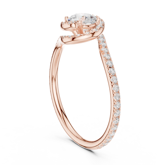 Round Halo Lab Grown Diamond Ring