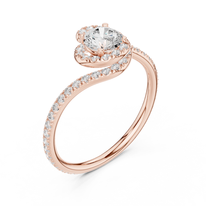 Round Halo Lab Grown Diamond Ring
