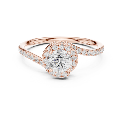 Round Halo Lab Grown Diamond Ring