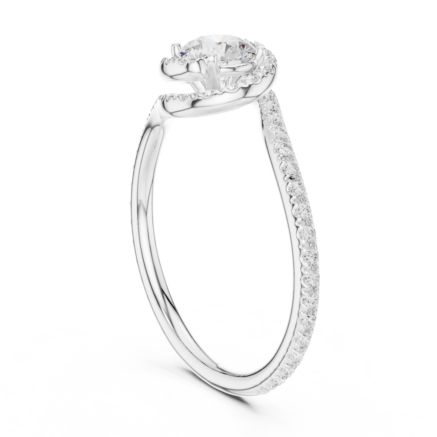 Round Halo Lab Grown Diamond Ring