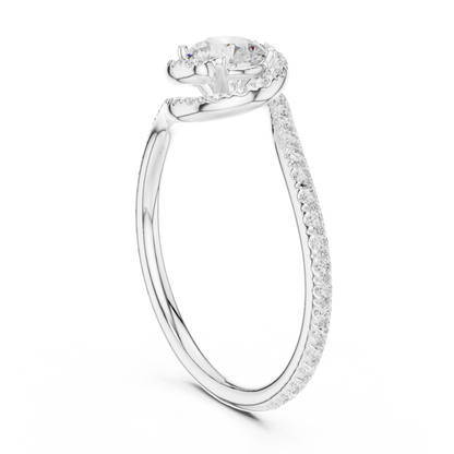 Round Halo Lab Grown Diamond Ring