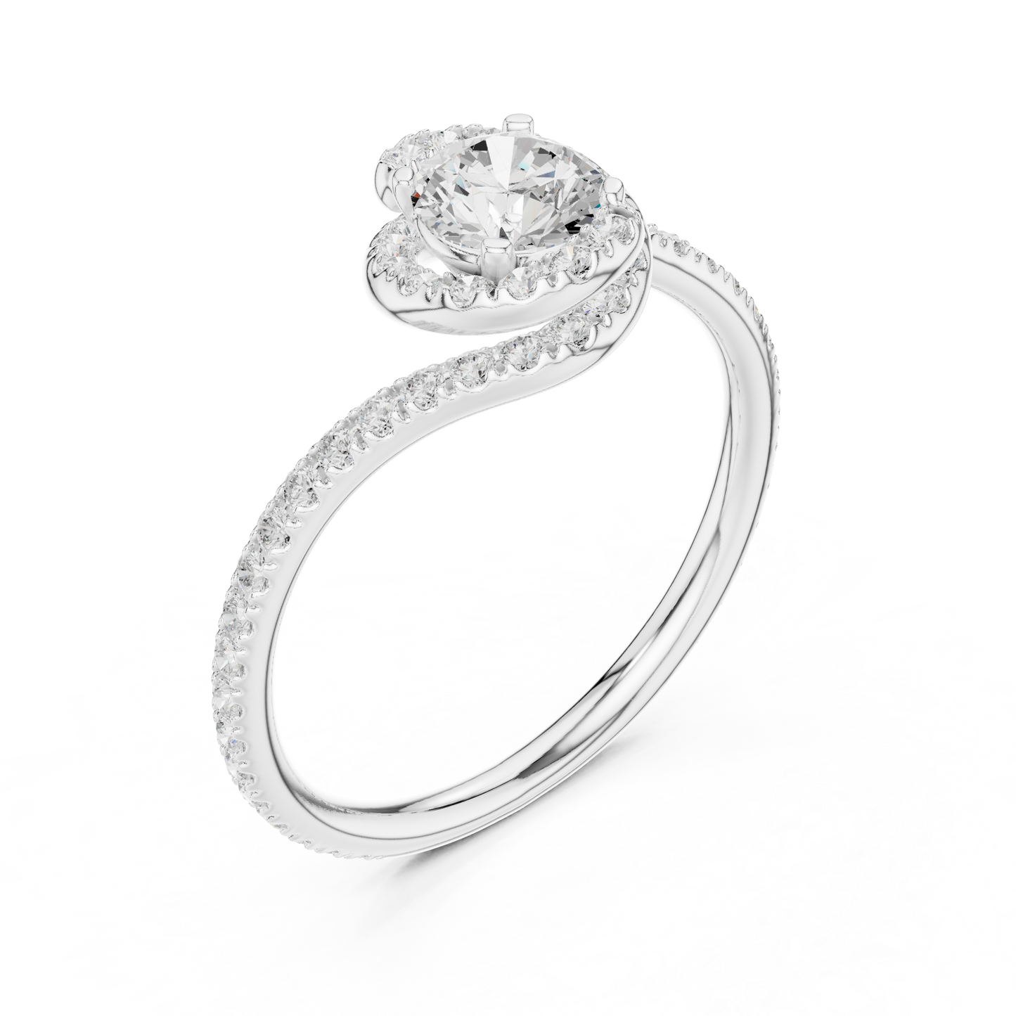 Round Halo Lab Grown Diamond Ring