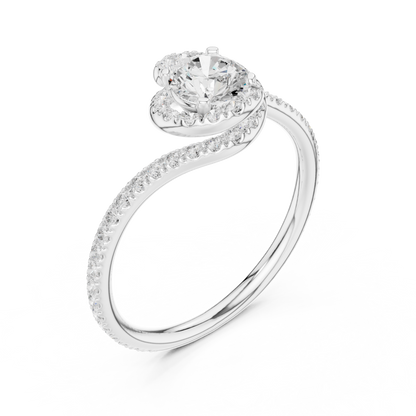 Round Halo Lab Grown Diamond Ring