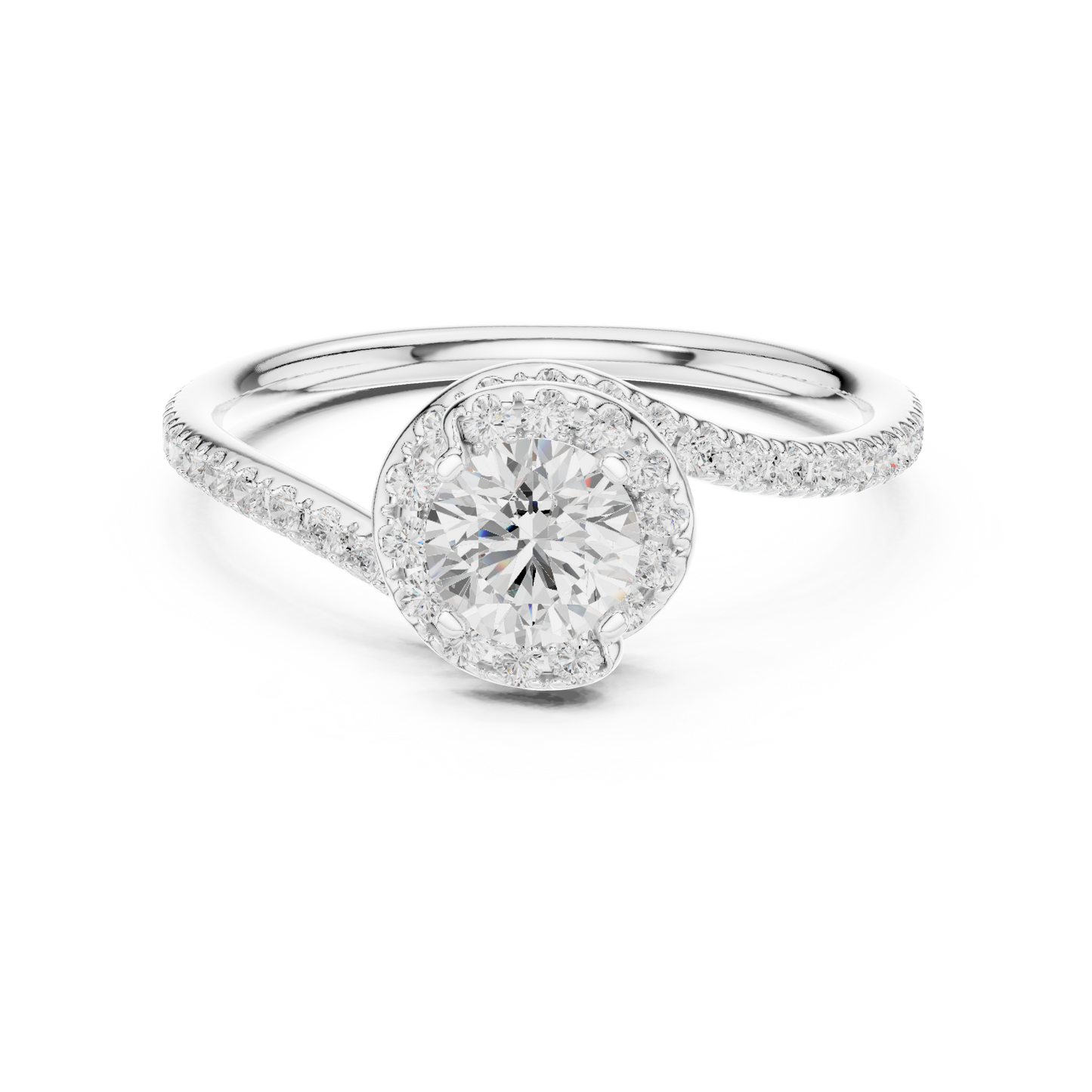 Round Halo Lab Grown Diamond Ring