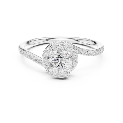 Round Halo Lab Grown Diamond Ring
