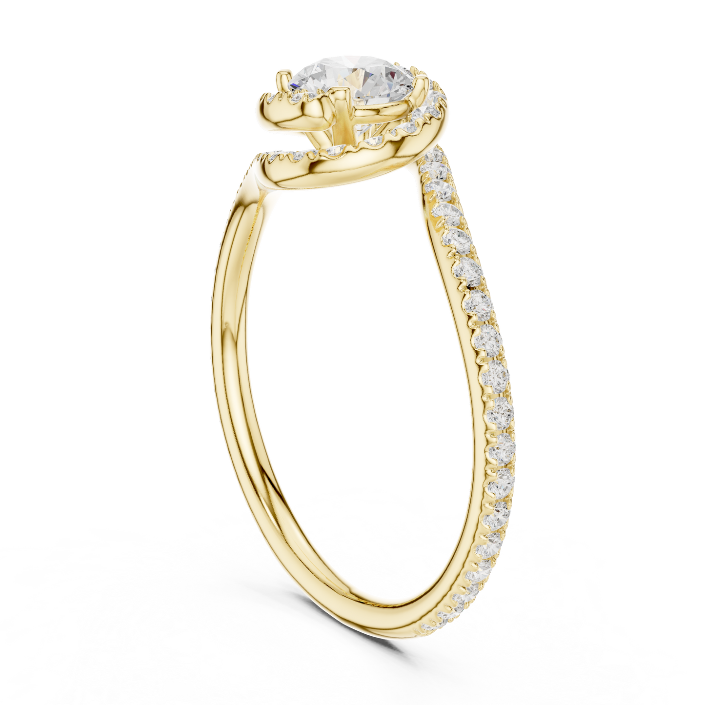 Round Halo Lab Grown Diamond Ring