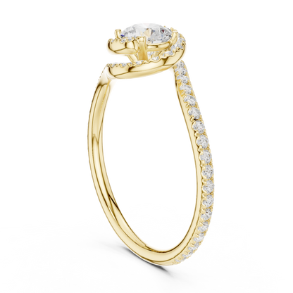 Round Halo Lab Grown Diamond Ring