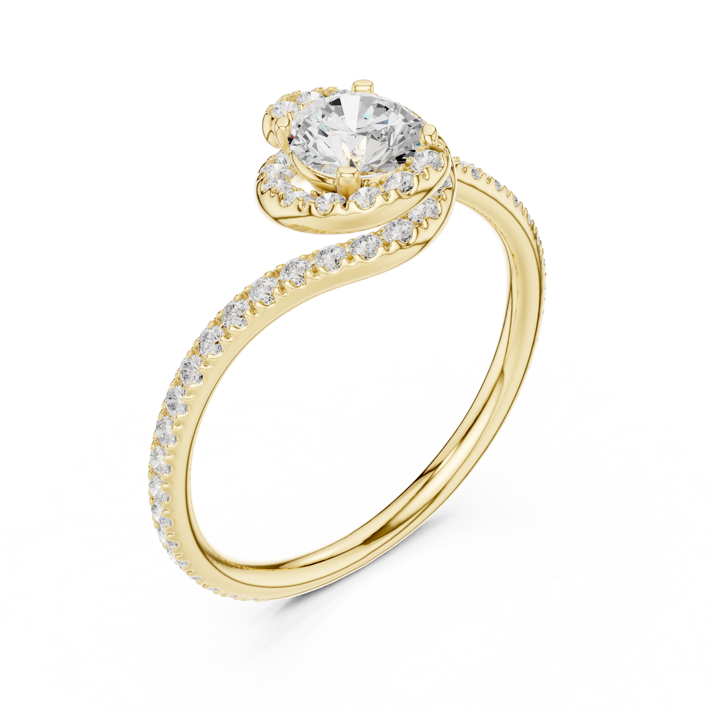 Round Halo Lab Grown Diamond Ring