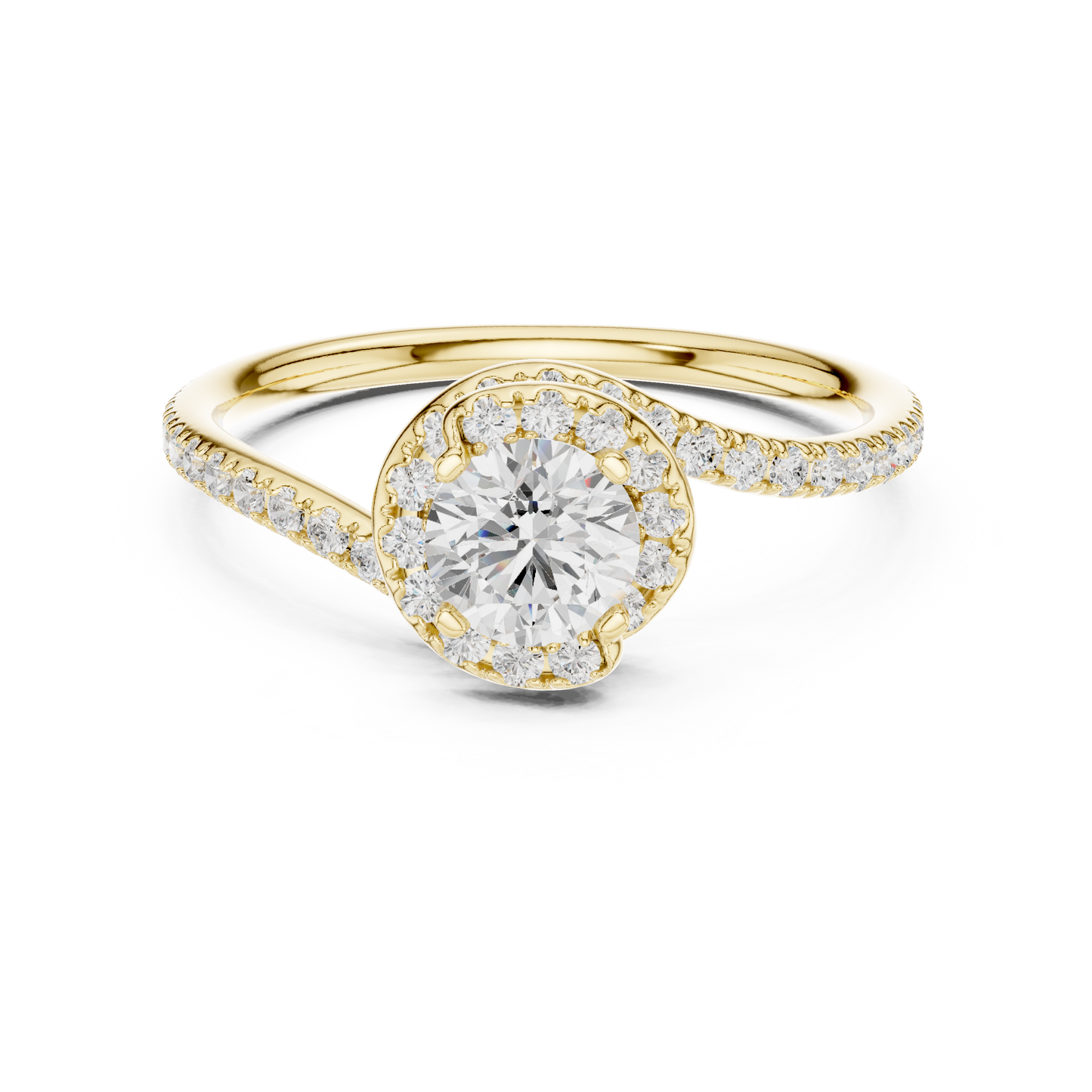 Round Halo Lab Grown Diamond Ring