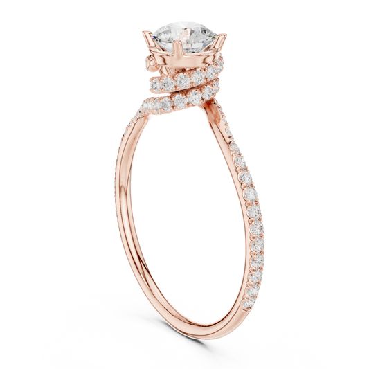 Round Halo Lab Grown Diamond Ring