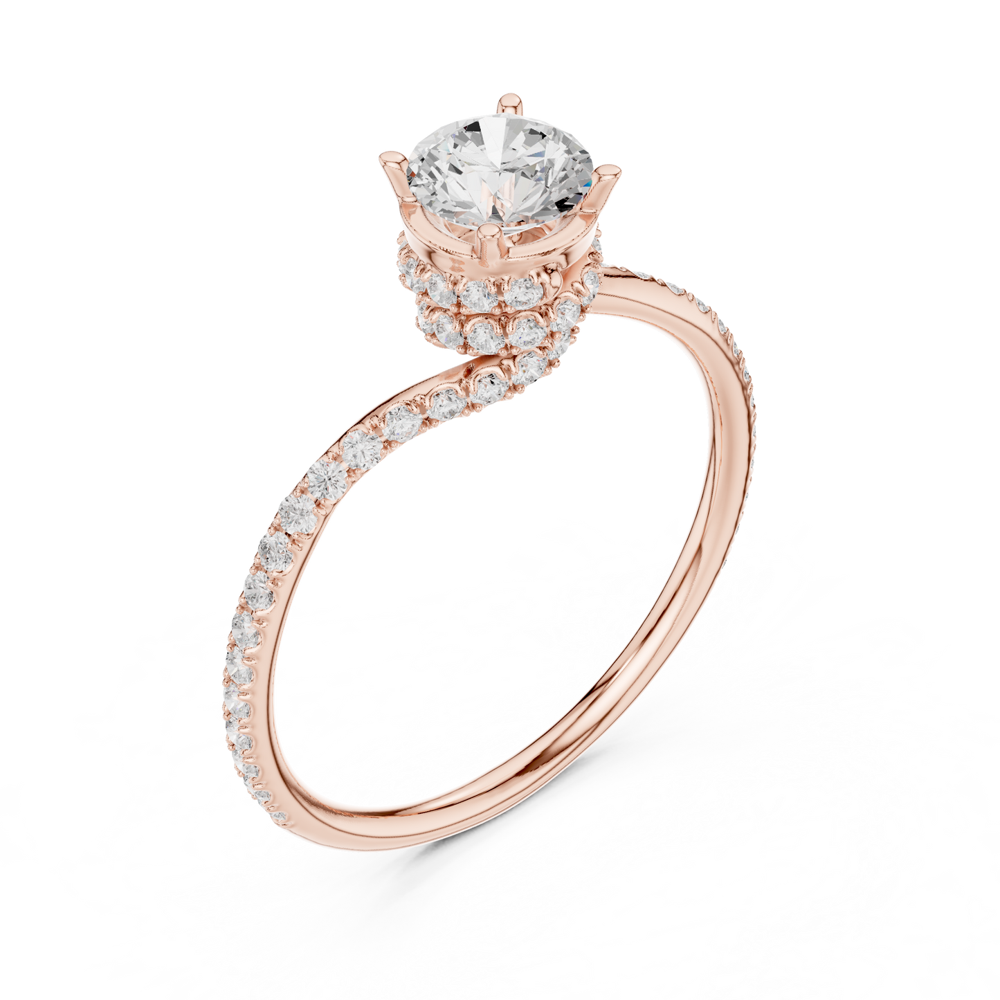 Round Halo Lab Grown Diamond Ring