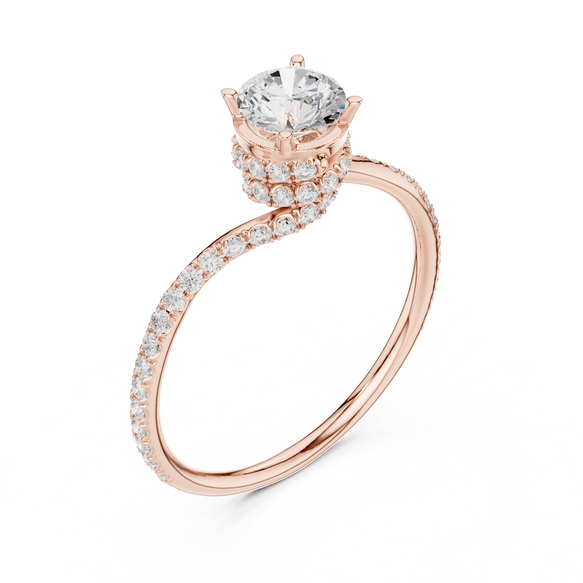 Round Halo Lab Grown Diamond Ring
