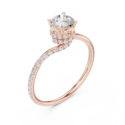 Round Halo Lab Grown Diamond Ring