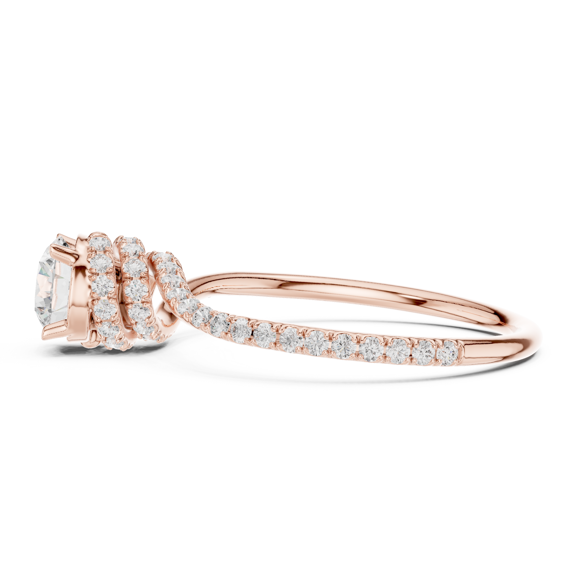Round Halo Lab Grown Diamond Ring