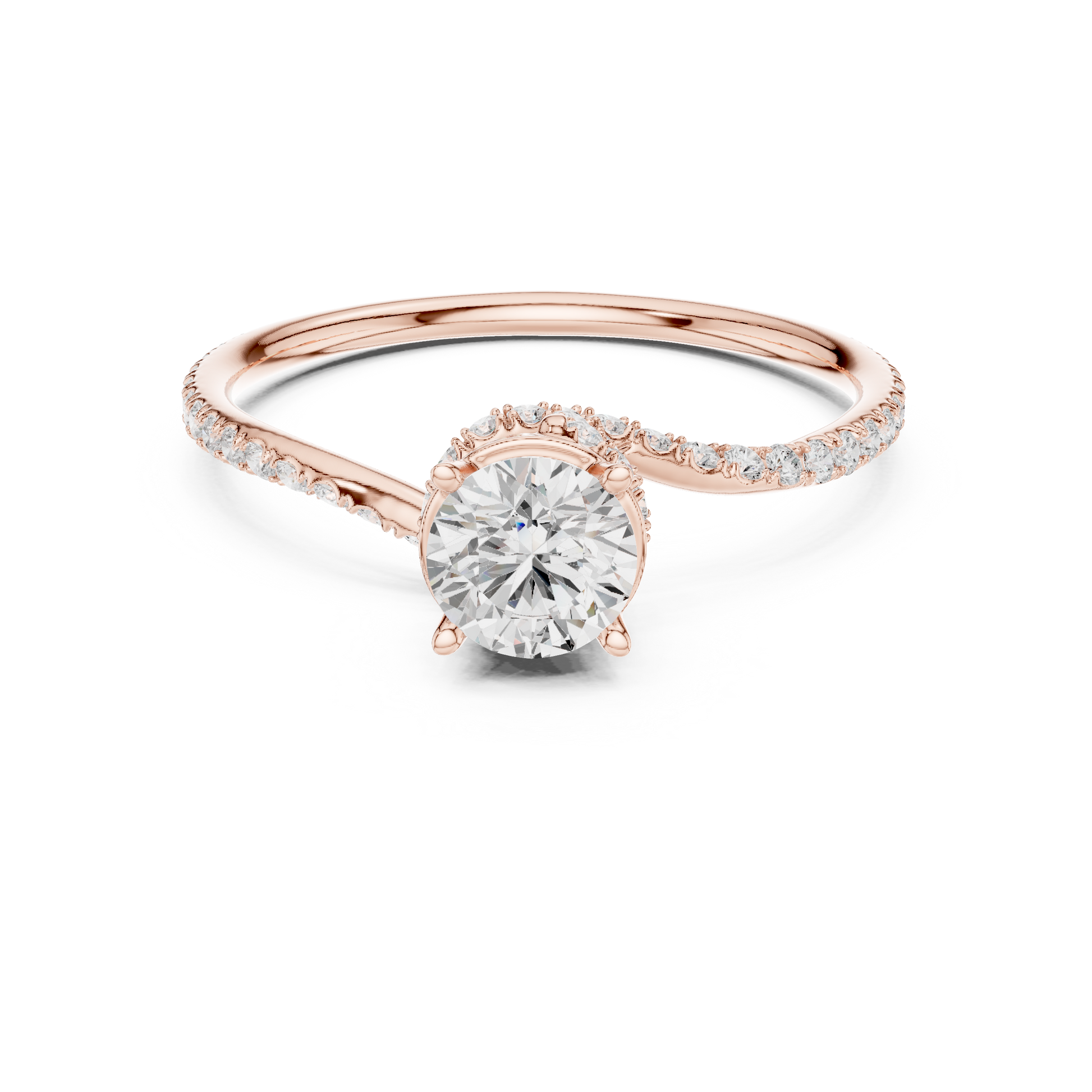 Round Halo Lab Grown Diamond Ring