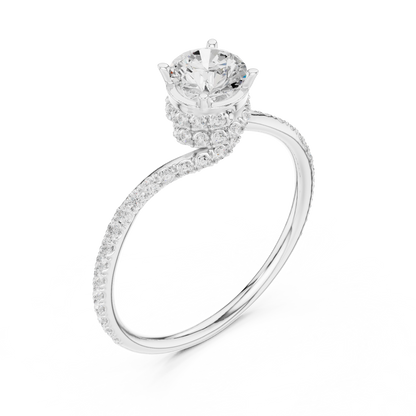 Round Halo Lab Grown Diamond Ring