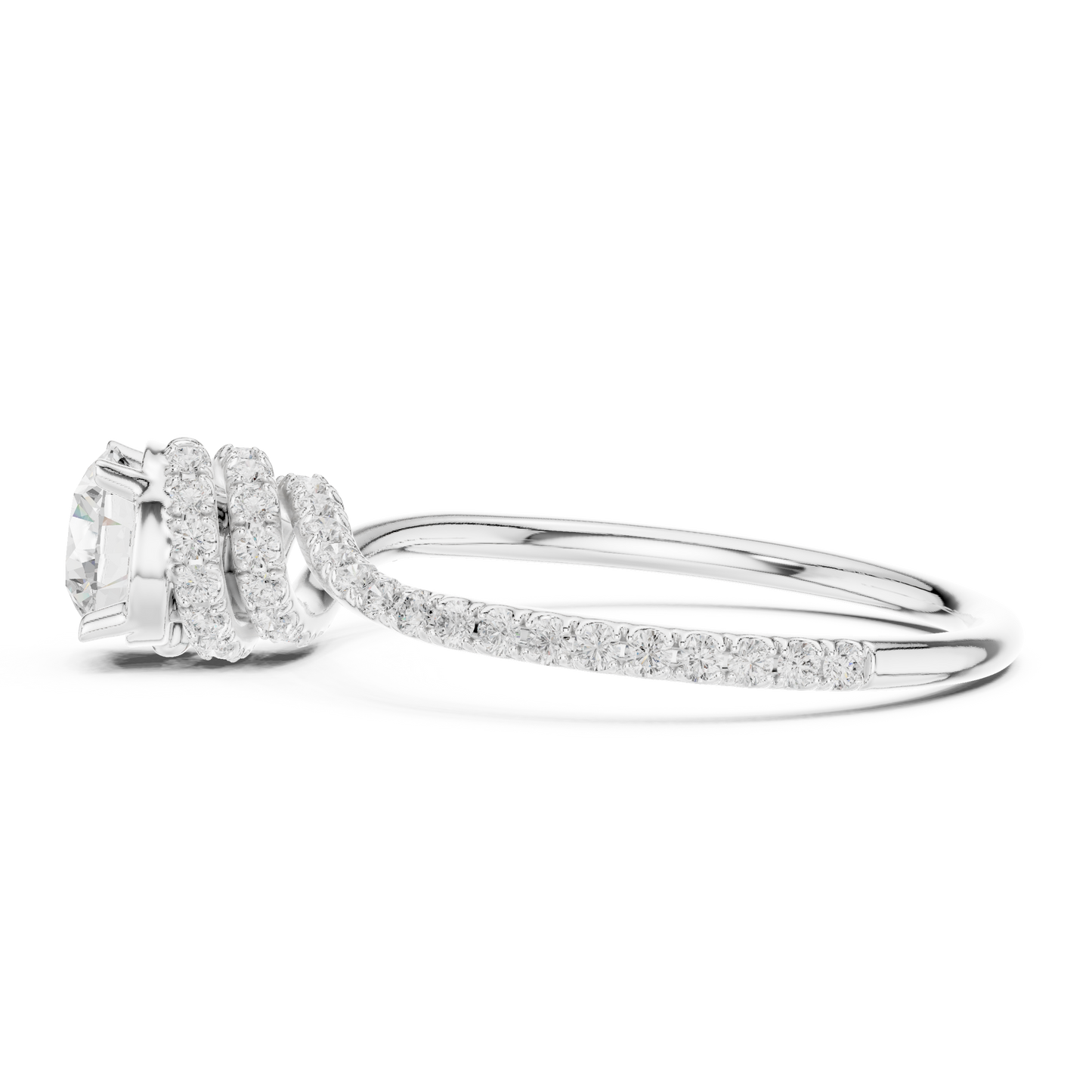 Round Halo Lab Grown Diamond Ring