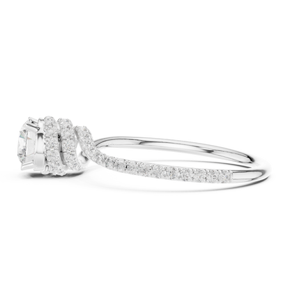 Round Halo Lab Grown Diamond Ring