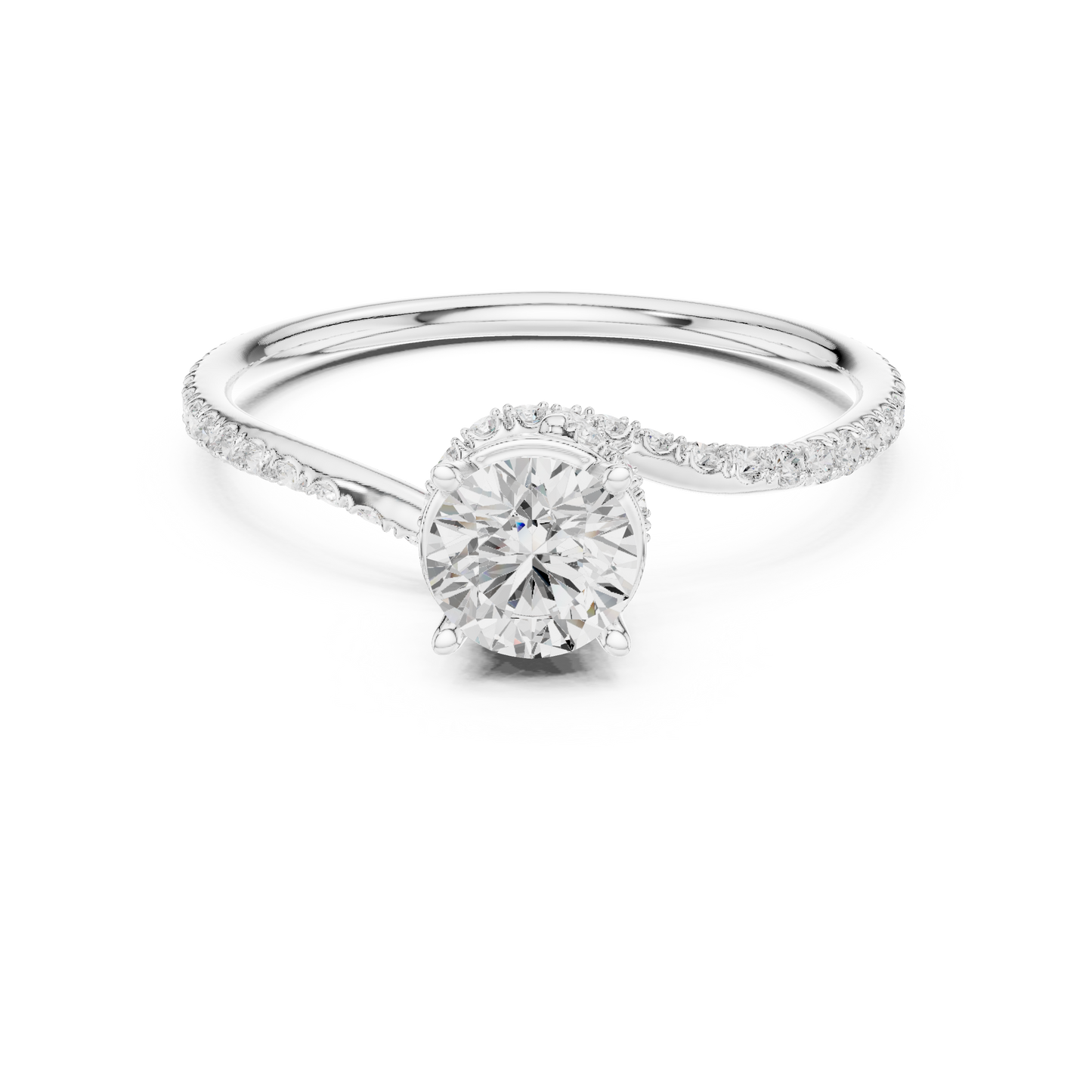 Round Halo Lab Grown Diamond Ring