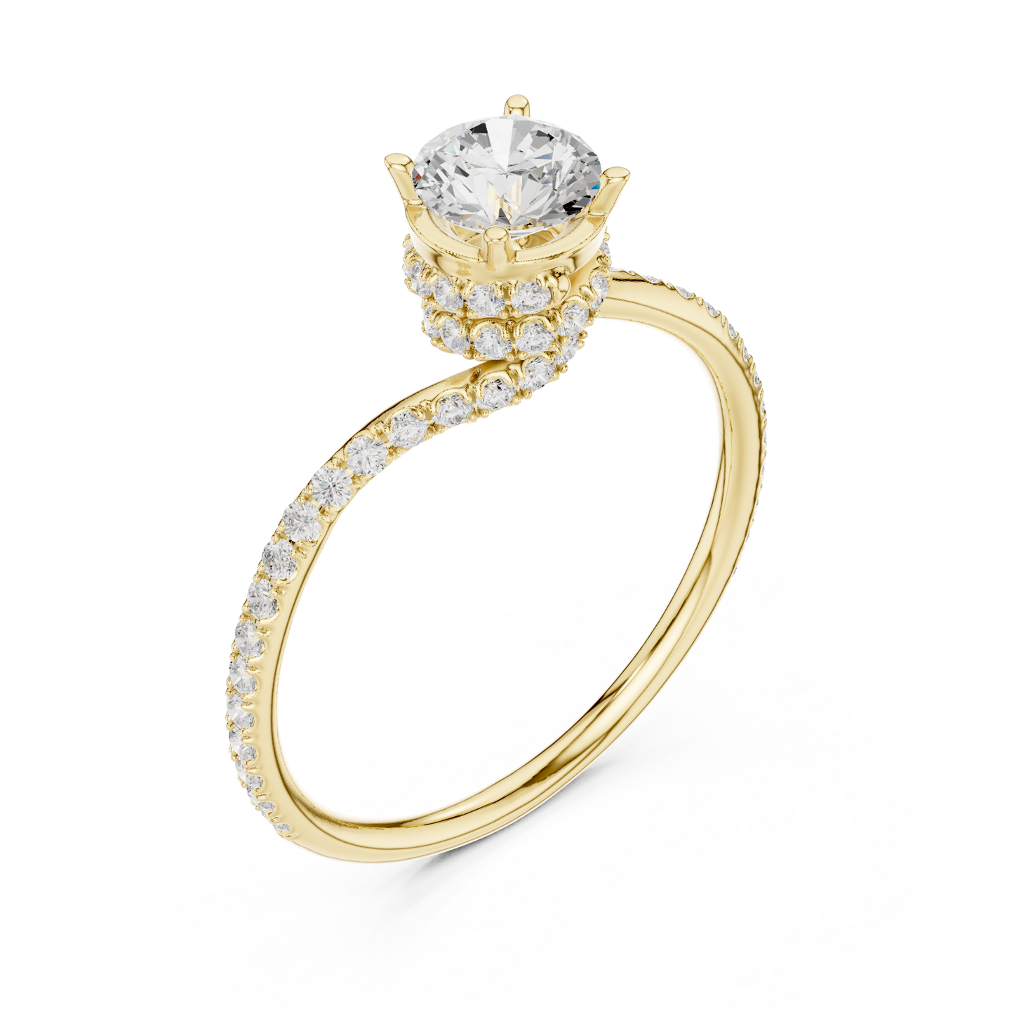 Round Halo Lab Grown Diamond Ring