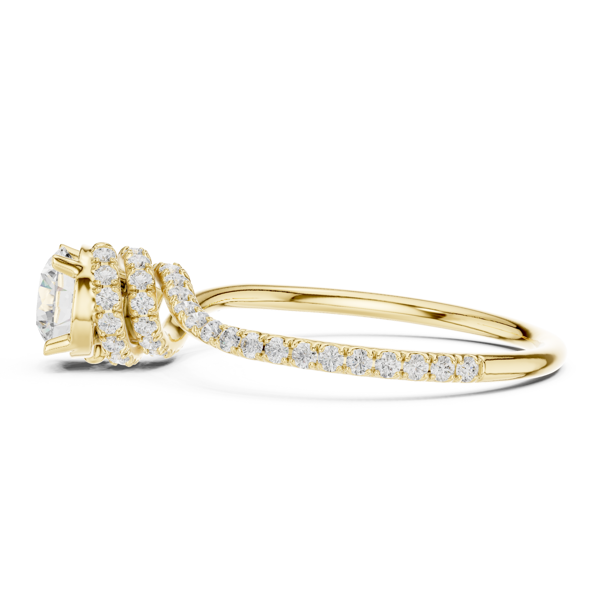 Round Halo Lab Grown Diamond Ring