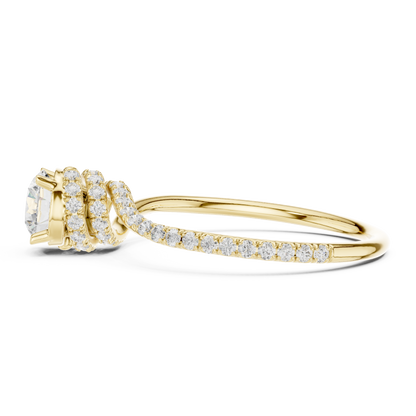 Round Halo Lab Grown Diamond Ring