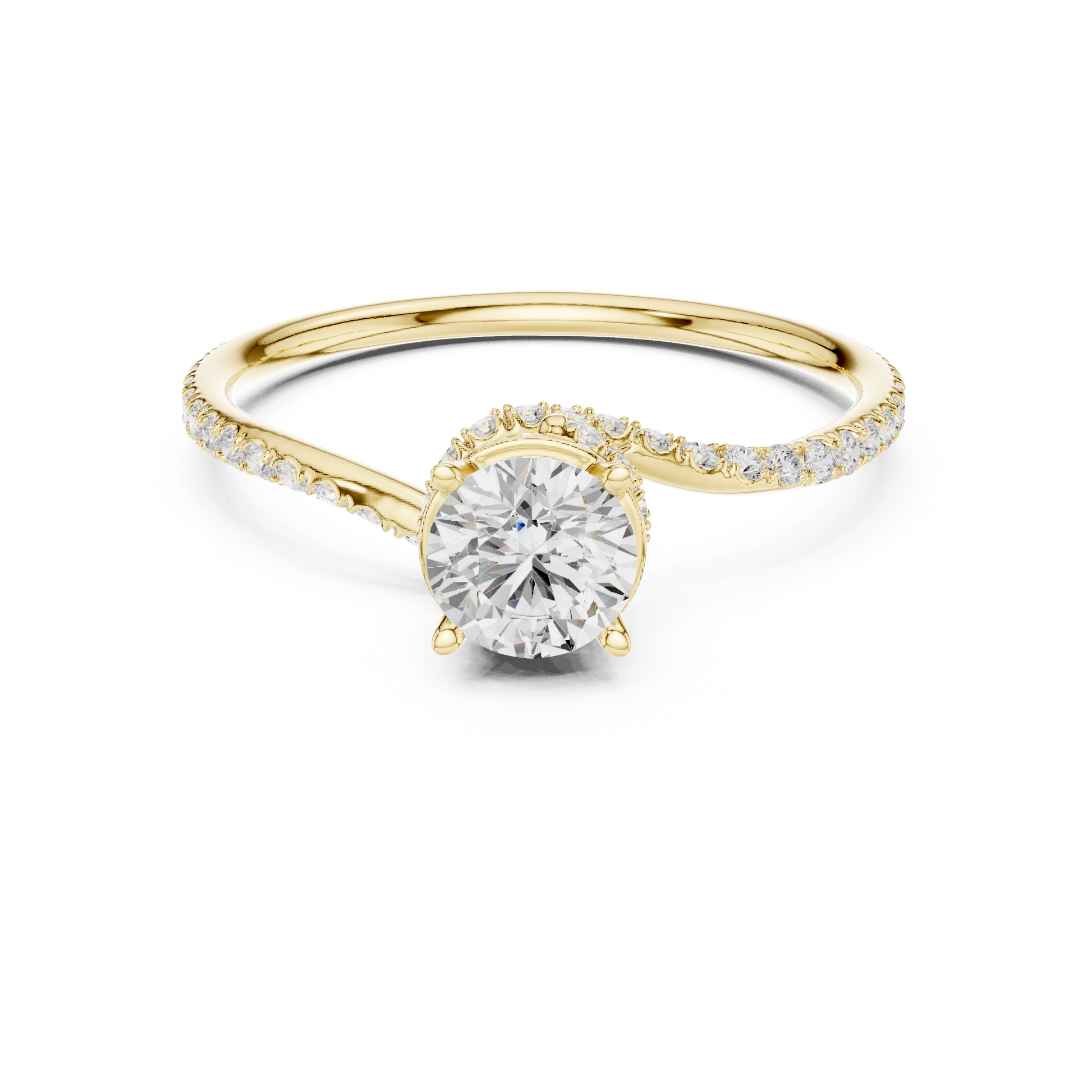 Round Halo Lab Grown Diamond Ring