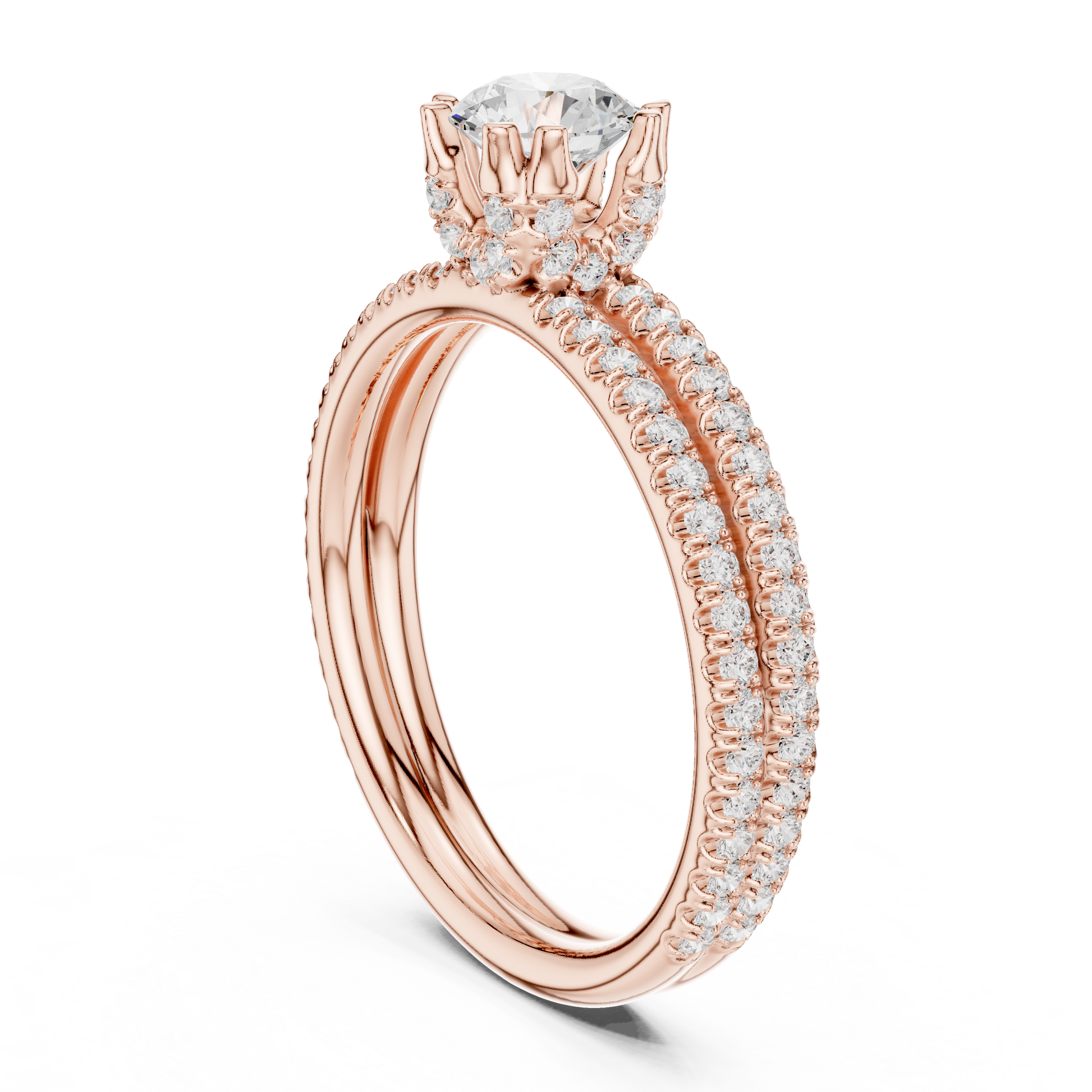 Round Halo Lab Grown Diamond Ring