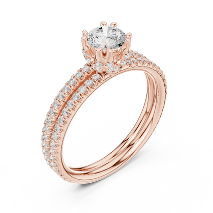 Round Halo Lab Grown Diamond Ring