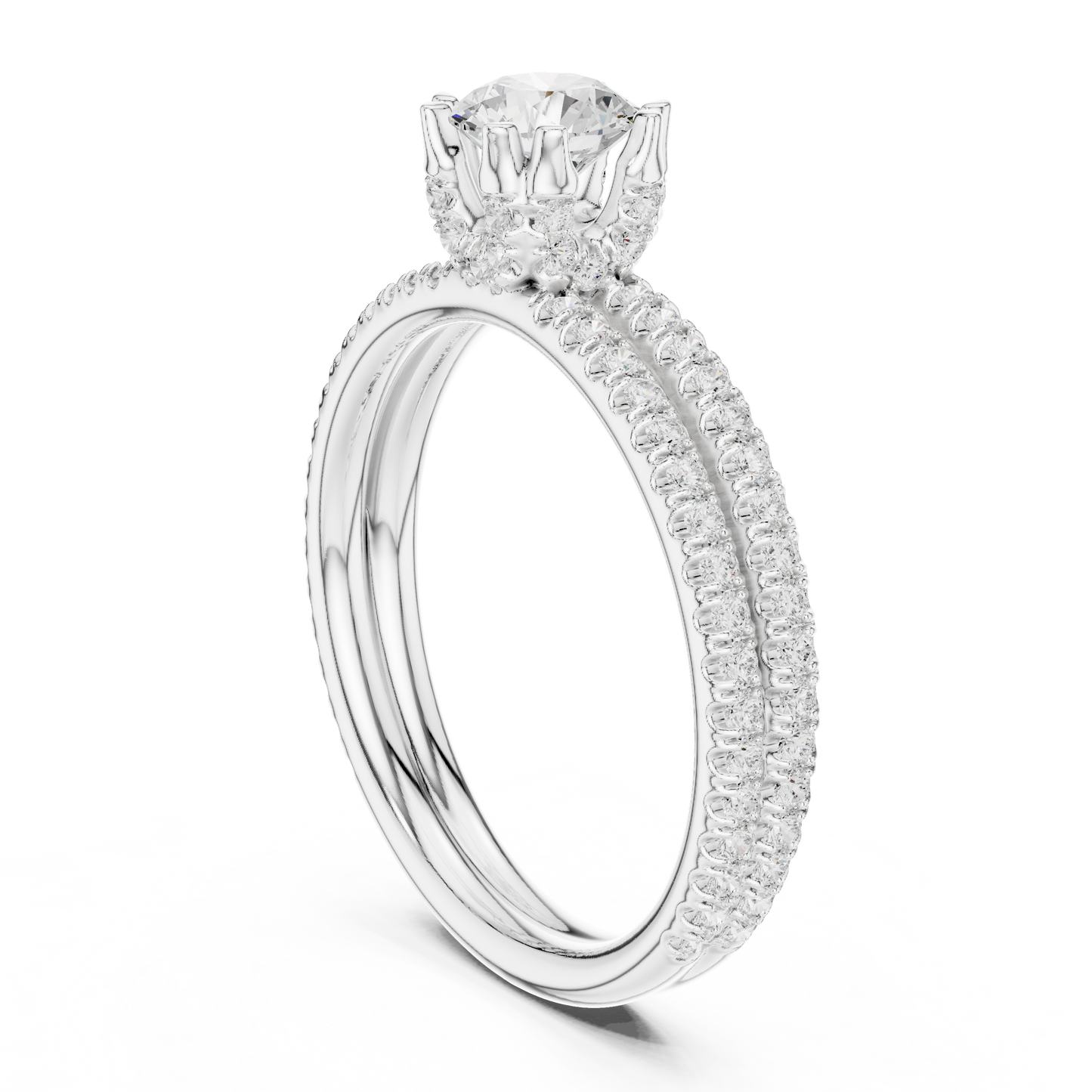 Round Halo Lab Grown Diamond Ring