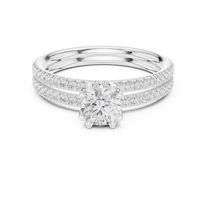 Round Halo Lab Grown Diamond Ring