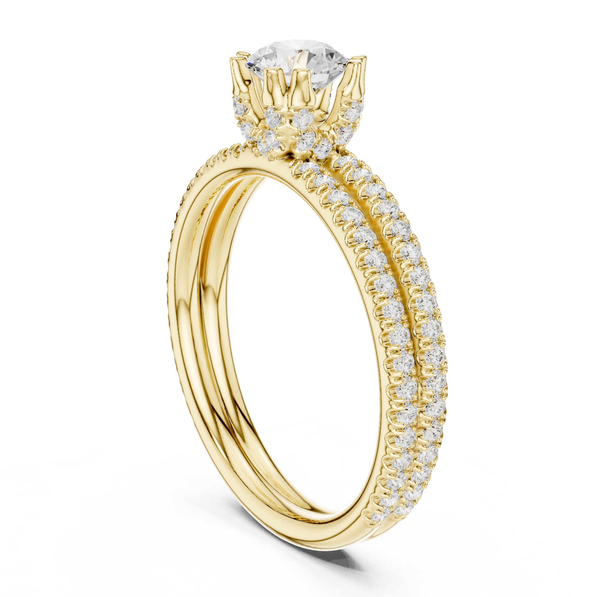 Round Halo Lab Grown Diamond Ring