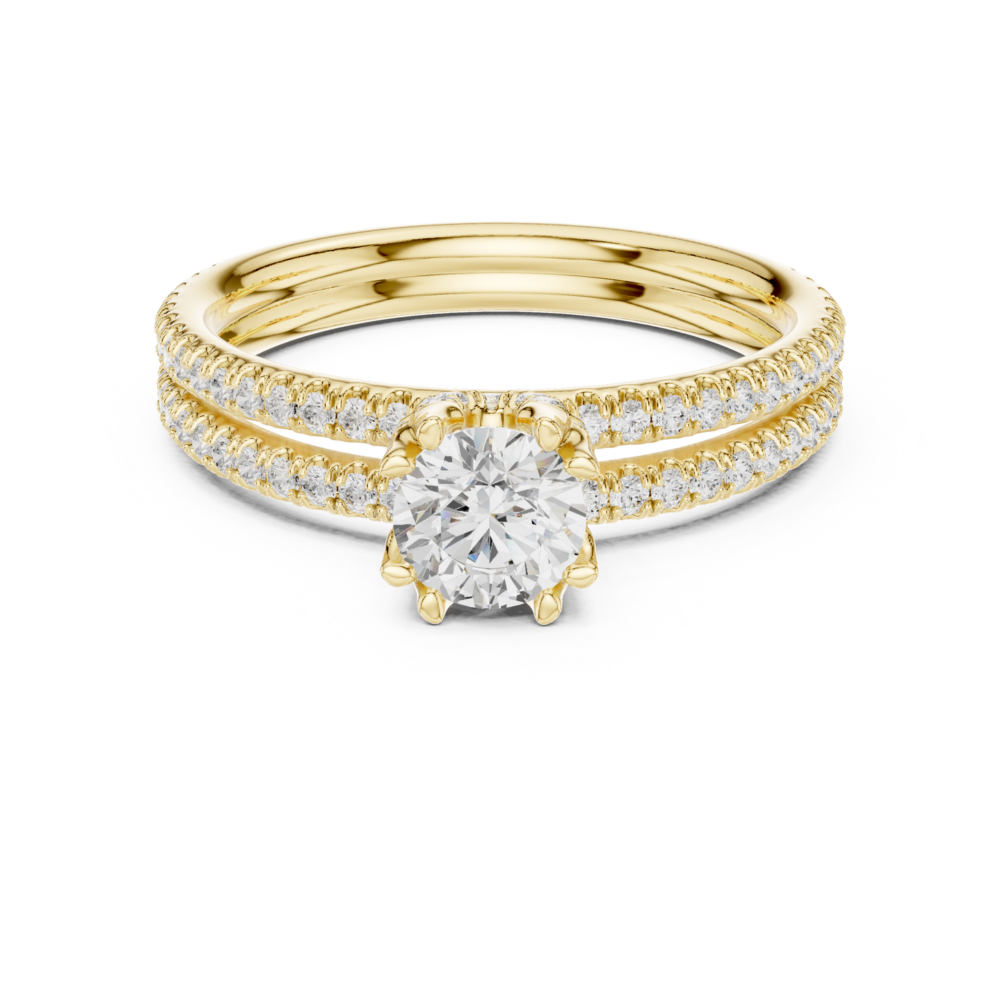 Round Halo Lab Grown Diamond Ring
