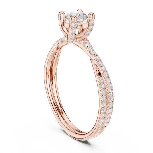 Round Halo Lab Grown Diamond Ring