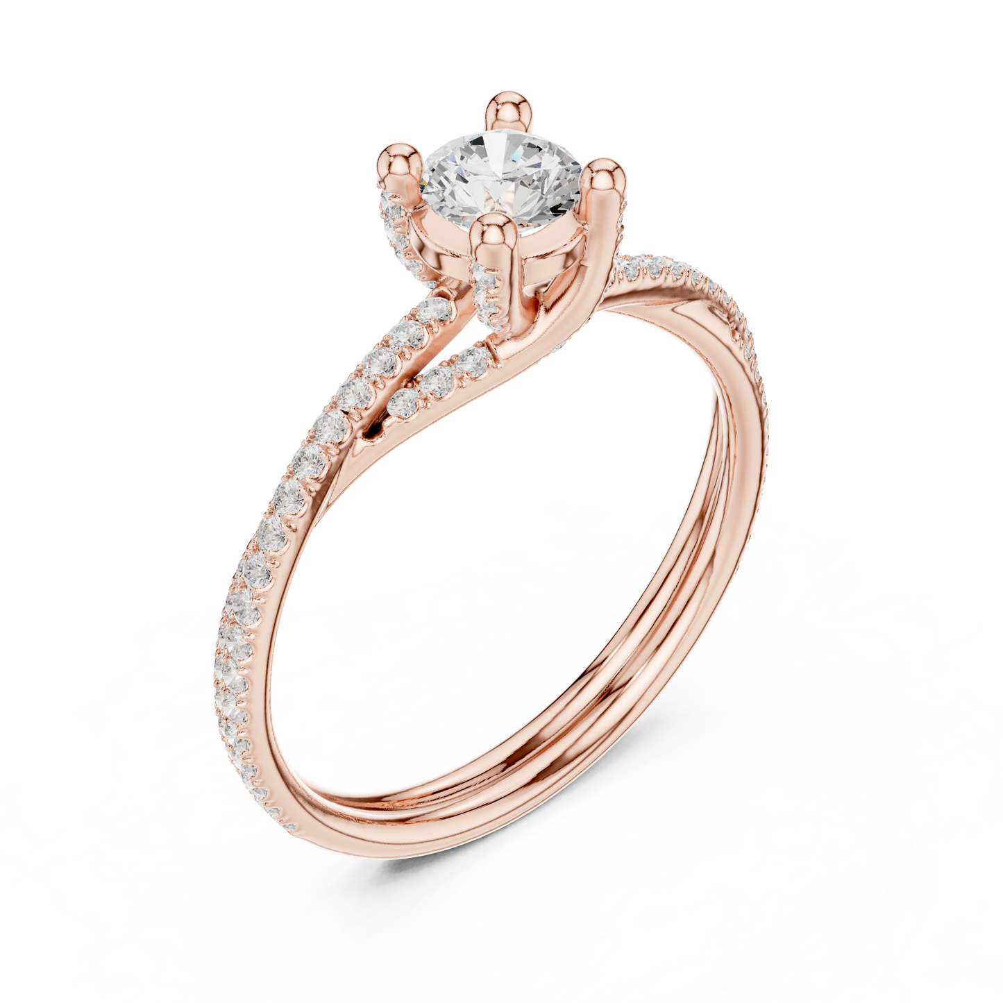 Round Halo Lab Grown Diamond Ring