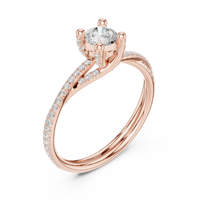 Round Halo Lab Grown Diamond Ring