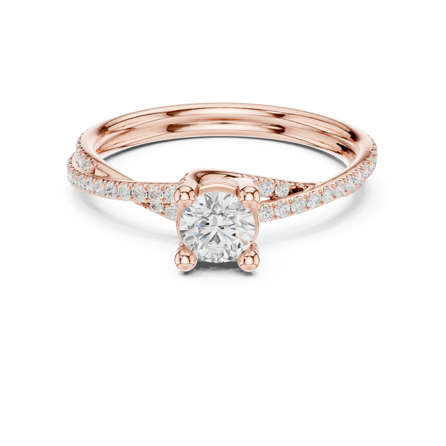 Round Halo Lab Grown Diamond Ring