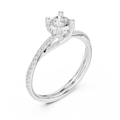 Round Halo Lab Grown Diamond Ring