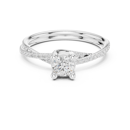 Round Halo Lab Grown Diamond Ring