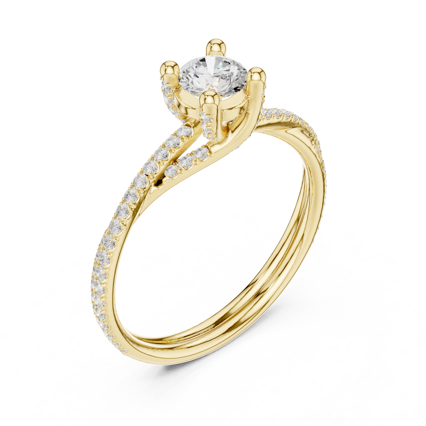 Round Halo Lab Grown Diamond Ring