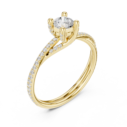 Round Halo Lab Grown Diamond Ring