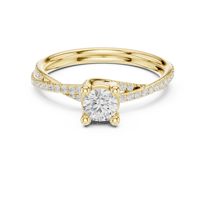 Round Halo Lab Grown Diamond Ring