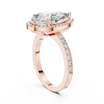 Mixed Shape Lab Grown Diamond Halo Ring