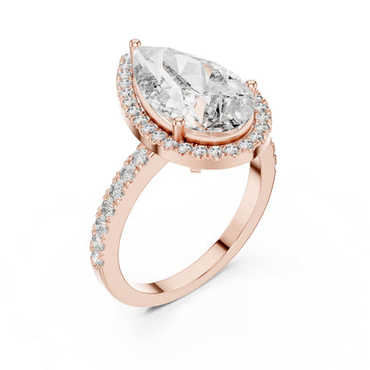 Mixed Shape Lab Grown Diamond Halo Ring