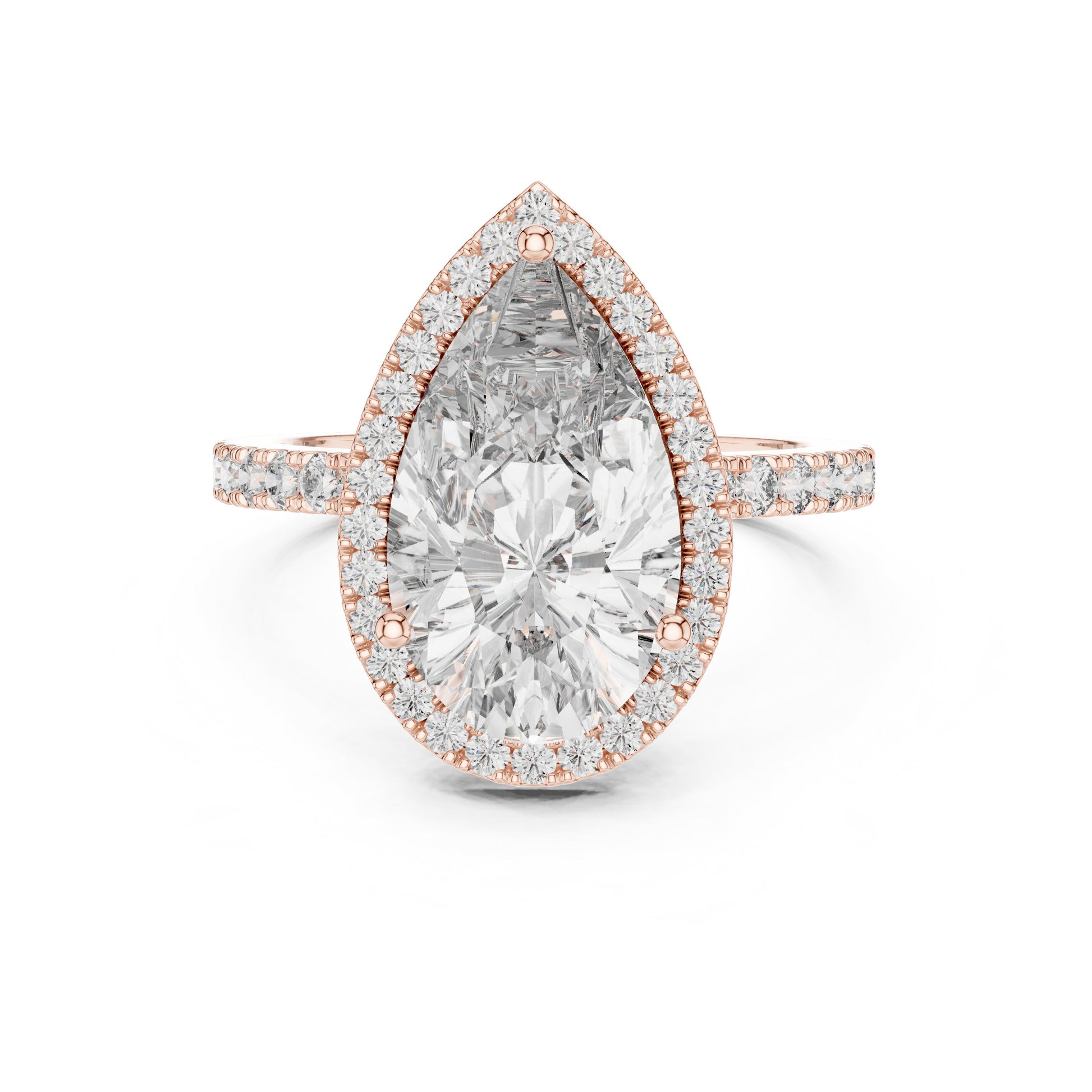 Mixed Shape Lab Grown Diamond Halo Ring