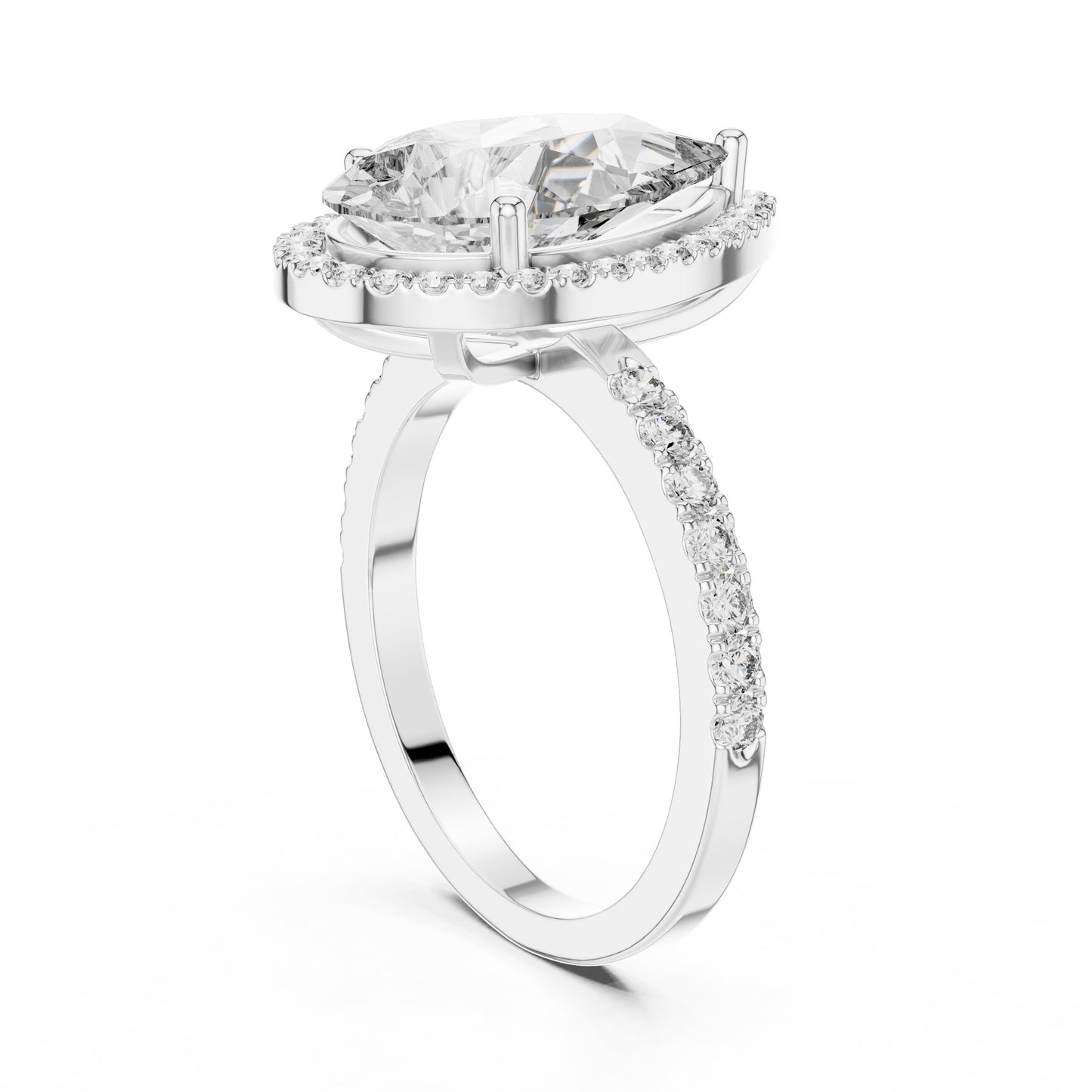 Mixed Shape Lab Grown Diamond Halo Ring