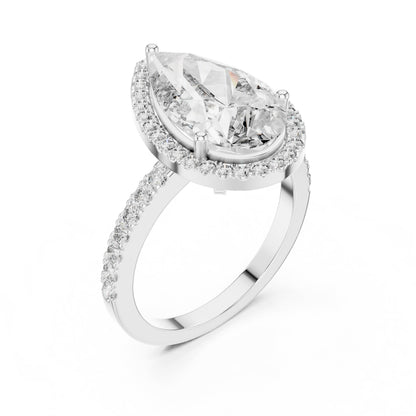 Mixed Shape Lab Grown Diamond Halo Ring