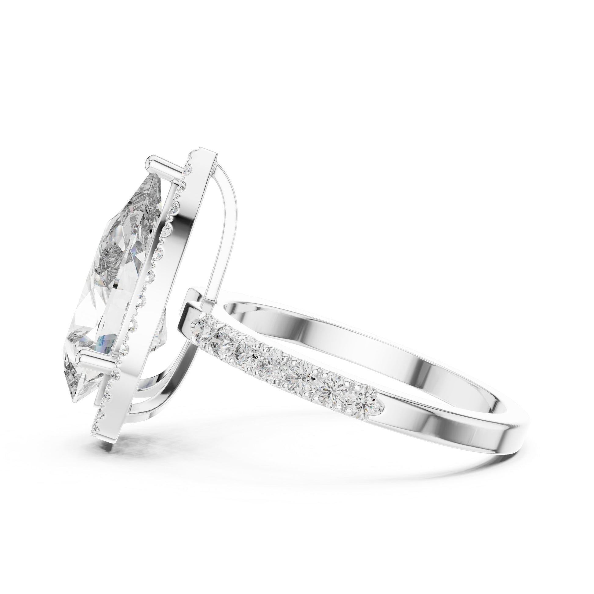 Mixed Shape Lab Grown Diamond Halo Ring