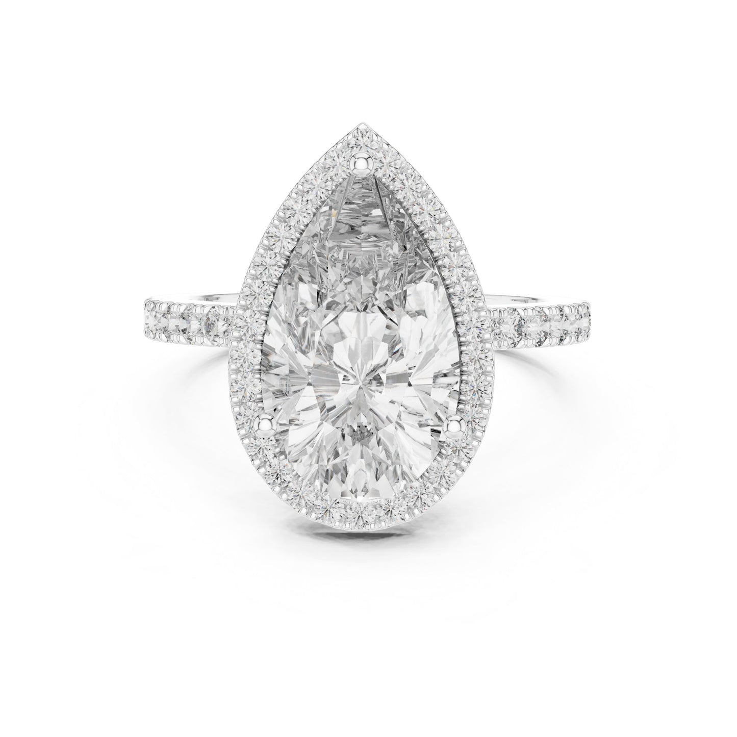 Mixed Shape Lab Grown Diamond Halo Ring